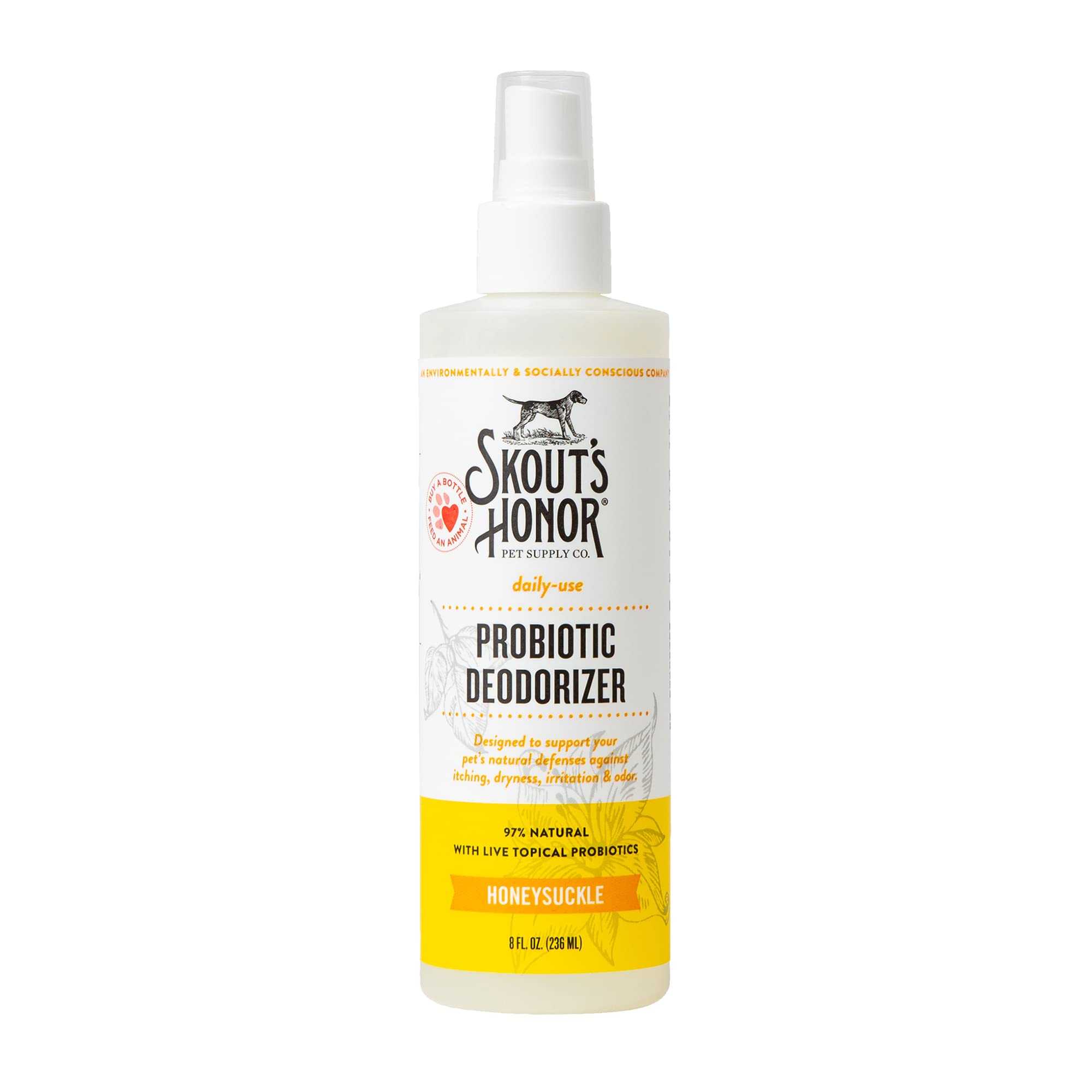 SKOUT'S HONOR Probiotic Puppy Deodorizing Spray - Happy Puppy, 8 oz | Hydrating Daily-Use Formula for Puppies and Dogs, Microbiome-Friendly with Avocado Oil and Omega-3s, 97% Natural