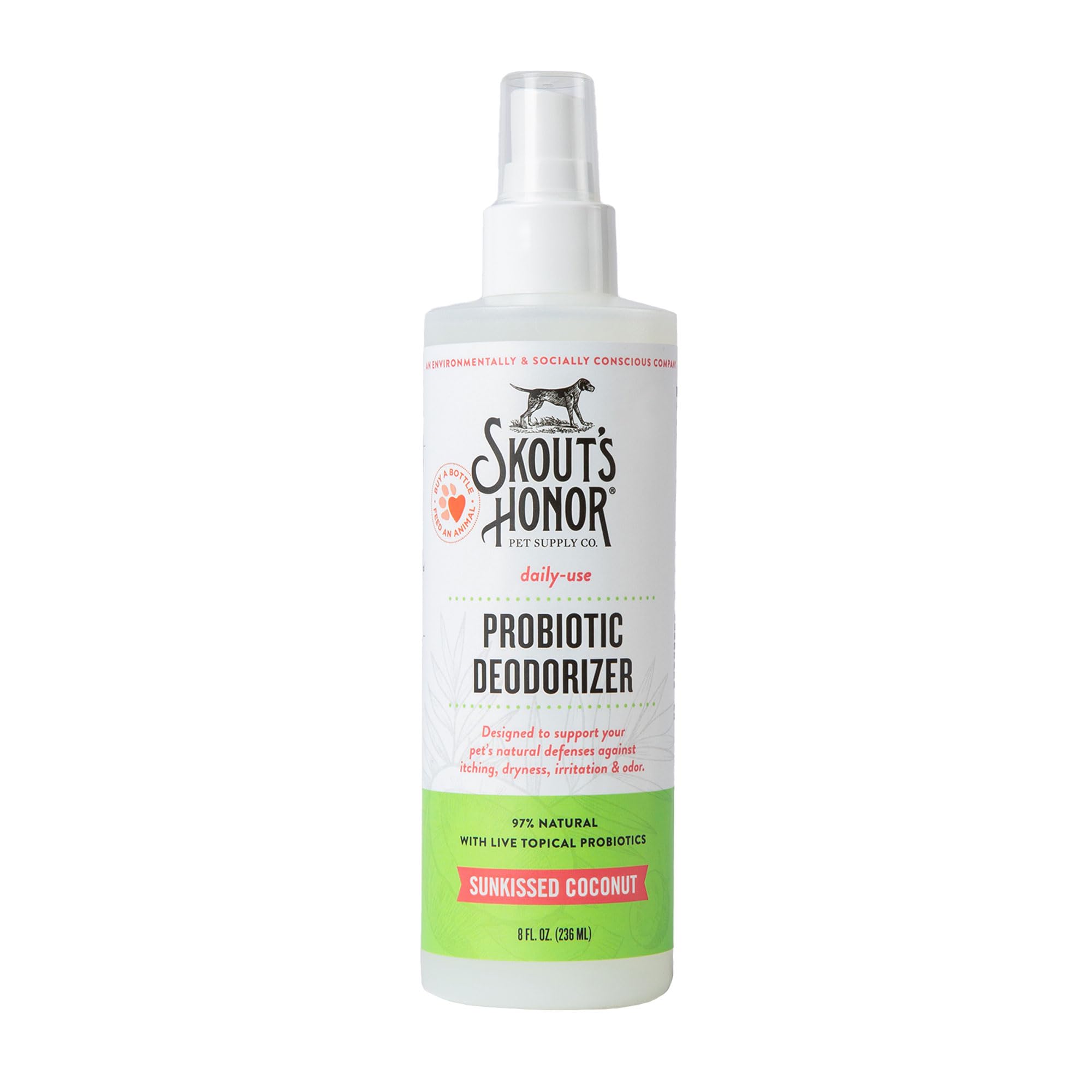 SKOUT'S HONOR Probiotic Puppy Deodorizing Spray - Happy Puppy, 8 oz | Hydrating Daily-Use Formula for Puppies and Dogs, Microbiome-Friendly with Avocado Oil and Omega-3s, 97% Natural