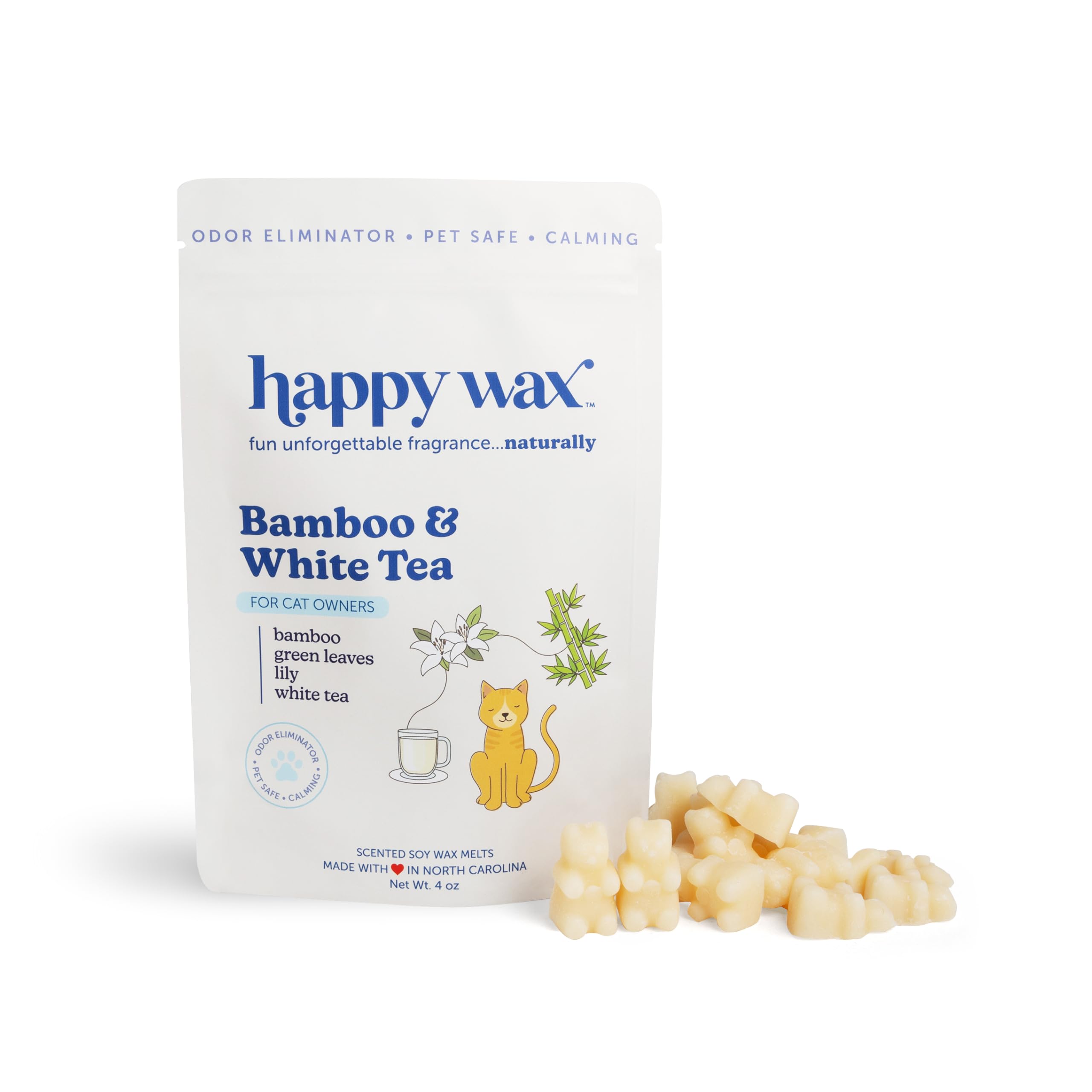 Happy Wax Pet Scents Collection: Pet Safe, Odor Eliminating, Non-Toxic Scented Soy Wax Melts – Total 6oz Variety Pack: Teakwood Trails, Lavender Fields, and Sugared Fruit