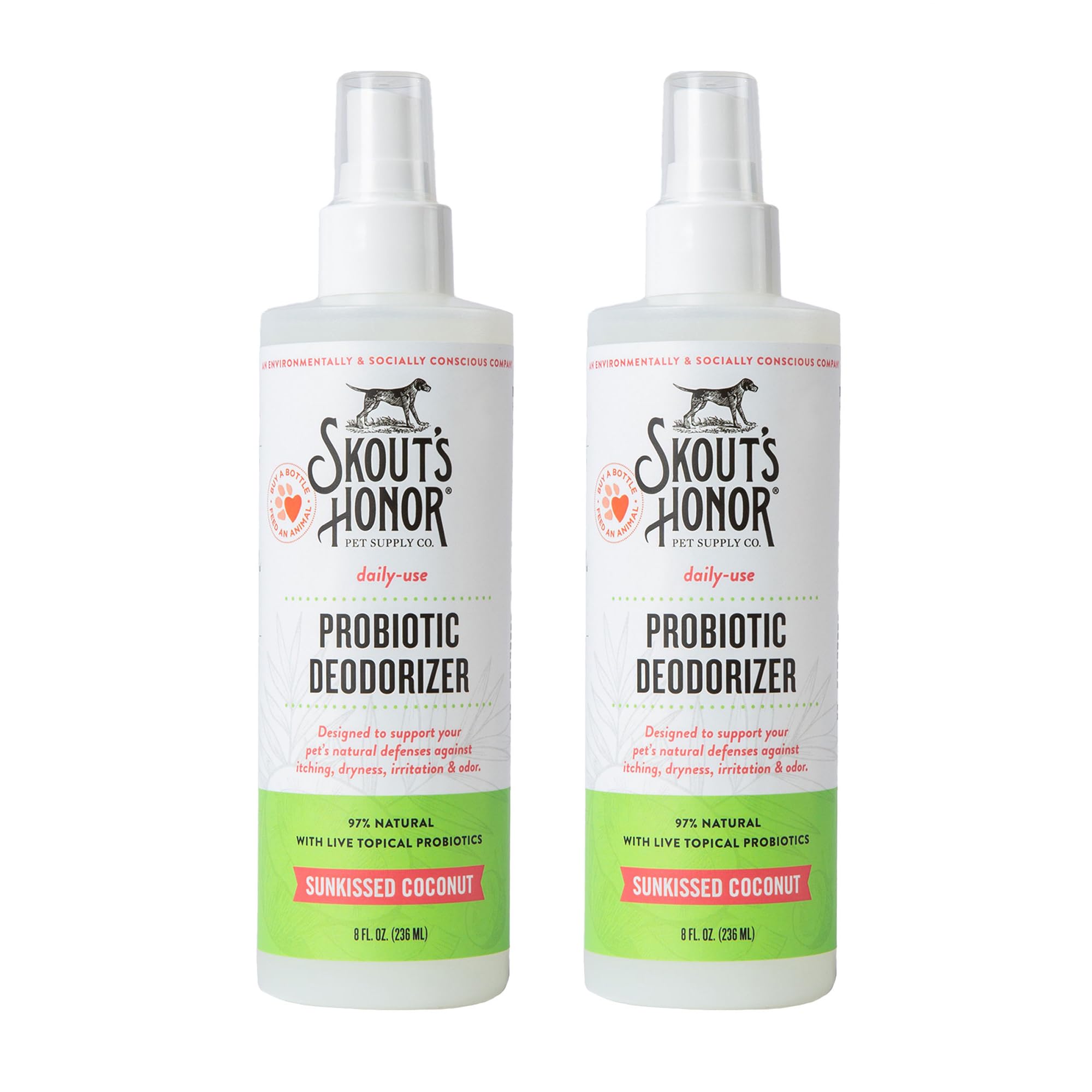 SKOUT'S HONOR Probiotic Puppy Deodorizing Spray - Happy Puppy, 8 oz | Hydrating Daily-Use Formula for Puppies and Dogs, Microbiome-Friendly with Avocado Oil and Omega-3s, 97% Natural