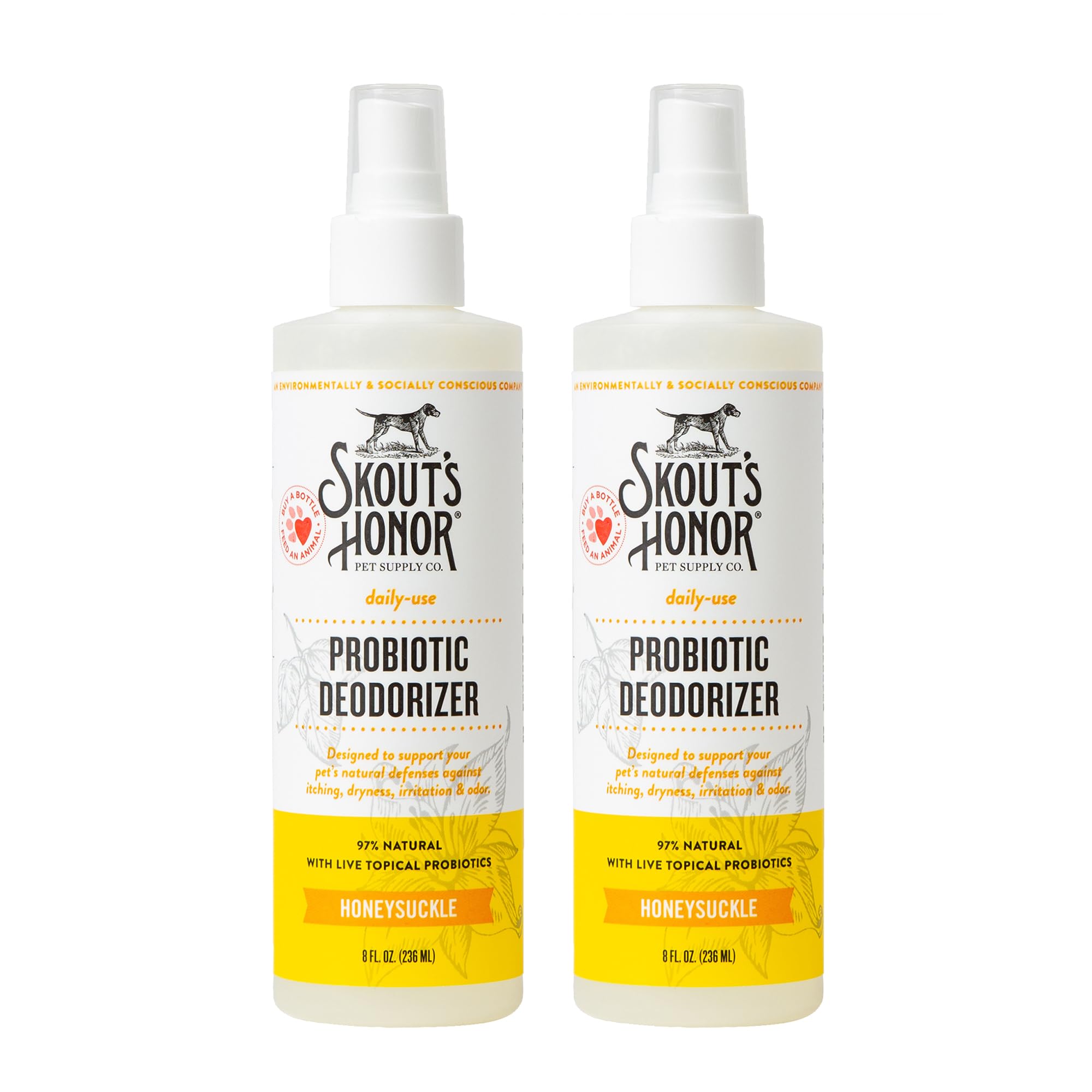 SKOUT'S HONOR Probiotic Puppy Deodorizing Spray - Happy Puppy, 8 oz | Hydrating Daily-Use Formula for Puppies and Dogs, Microbiome-Friendly with Avocado Oil and Omega-3s, 97% Natural